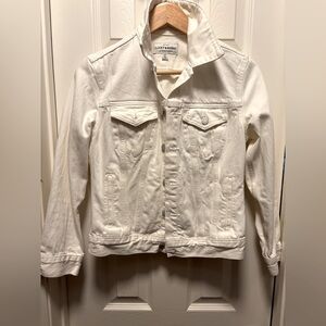 LUCKY Brand Tomboy Trucker White Denim Jacket | Size Small